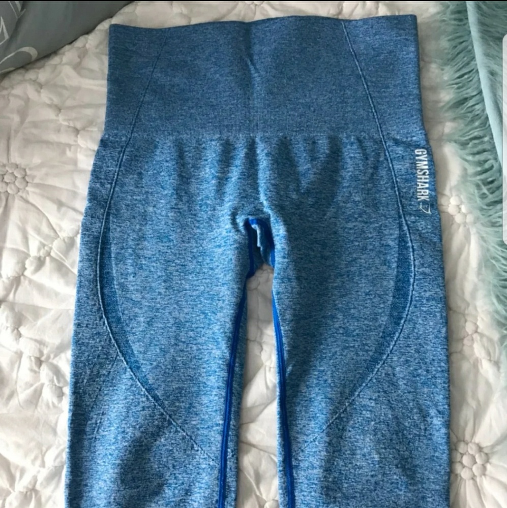Gymshark Seamless Leggings Blue Marl Medium